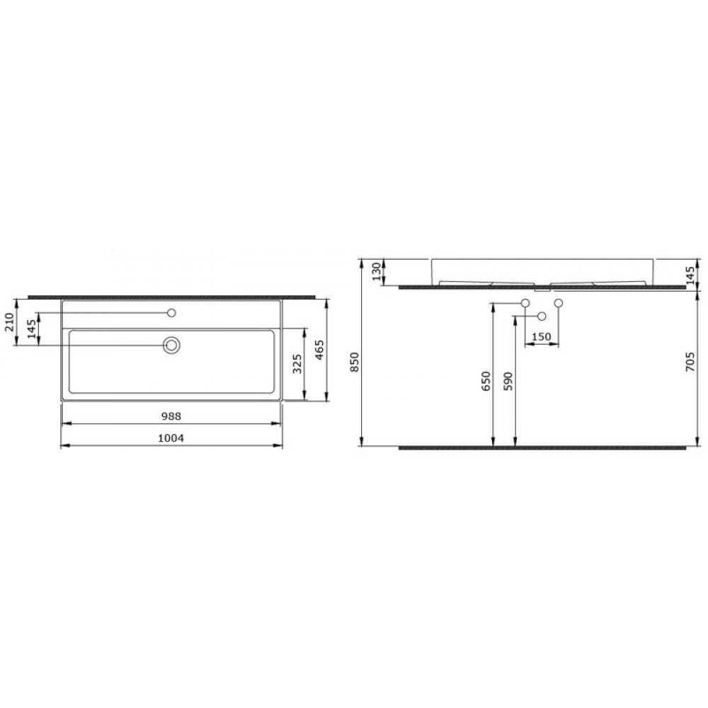 Раковина Bocchi Milano 1378-001-0126 100 см