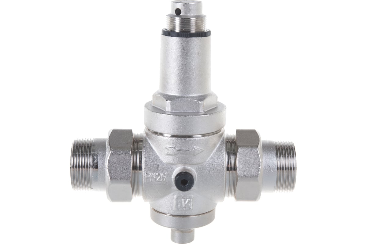 Редуктор давления MALGORANI Eurobrass с американками, НН, 1"1/2, PN25, никель 142.112.N