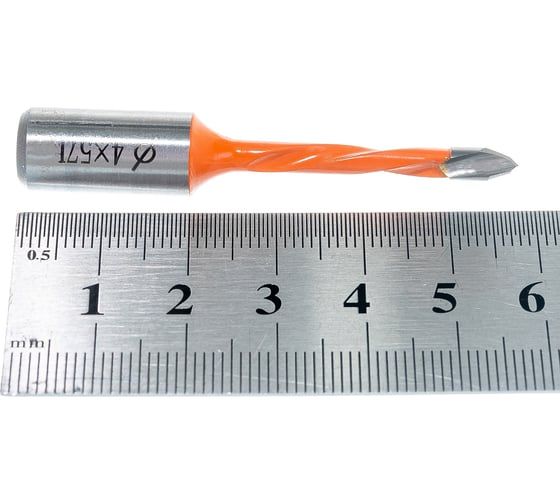 Сверло присадочное усиленное сквозное (4x57.5 мм; S=10 мм; LH) ROTIS 422.0457L