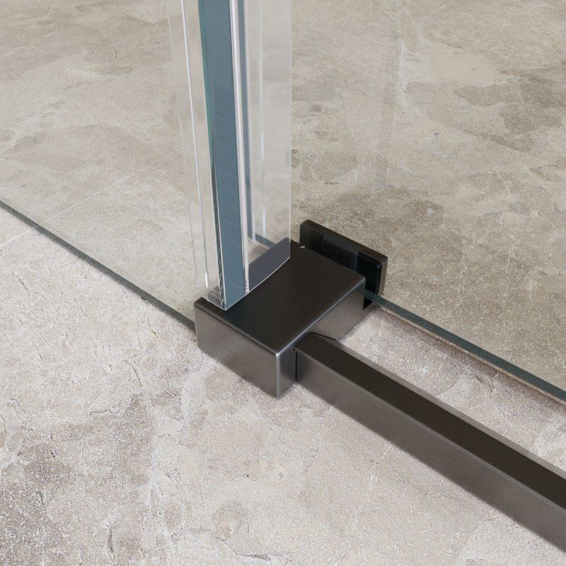 Душевая дверь BelBagno SOFT_CLOSE-2-BF-1-110-C-GM 110x200 прозрачная, оружейная сталь