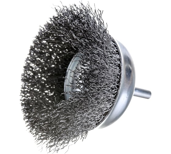 Щетка чашечная 75 мм, 1/4", витая проволока для дрели Intertool BT-9075