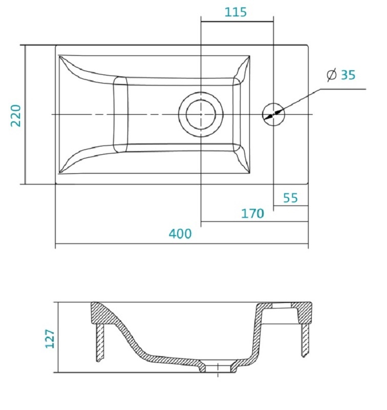 Раковина Santek Миранда 1WH302500 40 см