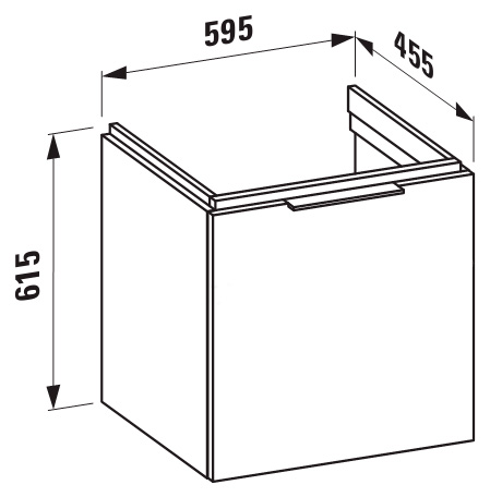 Мебель для ванной Laufen Kartell 60 см 1 ящик, белый