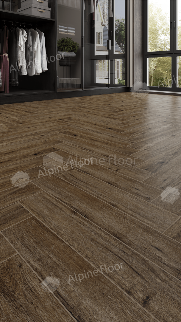 Ламинат Alpine Floor Herringbone Дуб Бордо 606x101x8 мм, LF102-10B