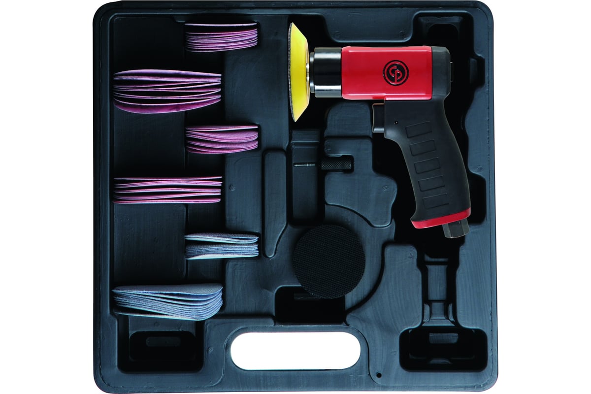 Пневматическая орбитальная шлифмашина Chicago Pneumatic CP7200S в наборе 8941172001
