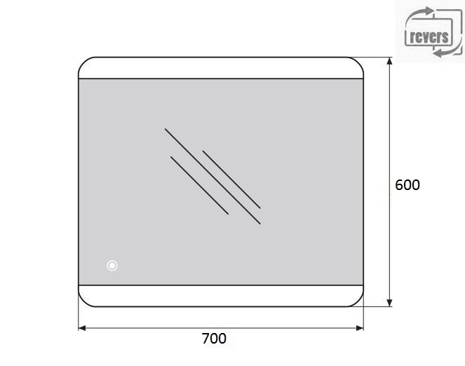 Зеркало BelBagno SPC-CEZ-700-600-LED-TCH 70x60 см сенсорный выключатель