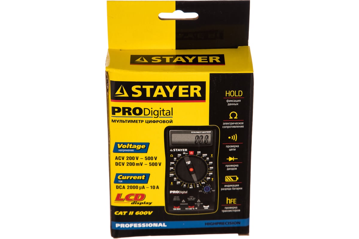 Мультиметр Stayer PROFESSIONAL PRODigital 45310