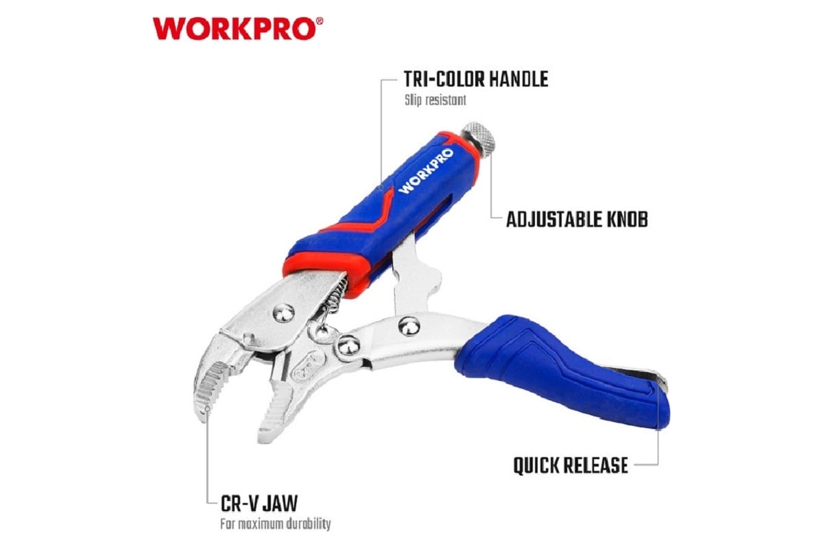 Фиксирующие клещи WORKPRO PRO 130 мм WP231072