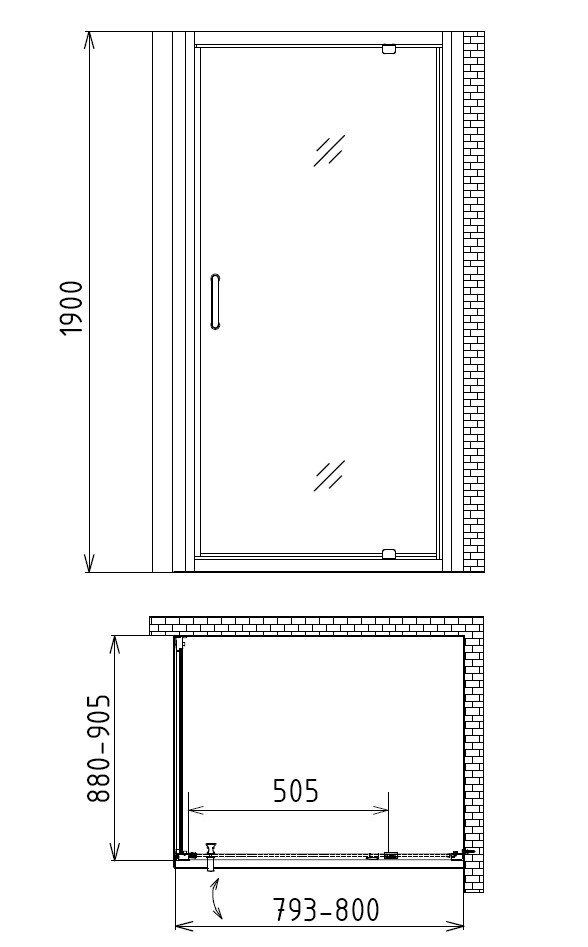 Душевой уголок Gemy Sunny Bay S28150-A90 80x90