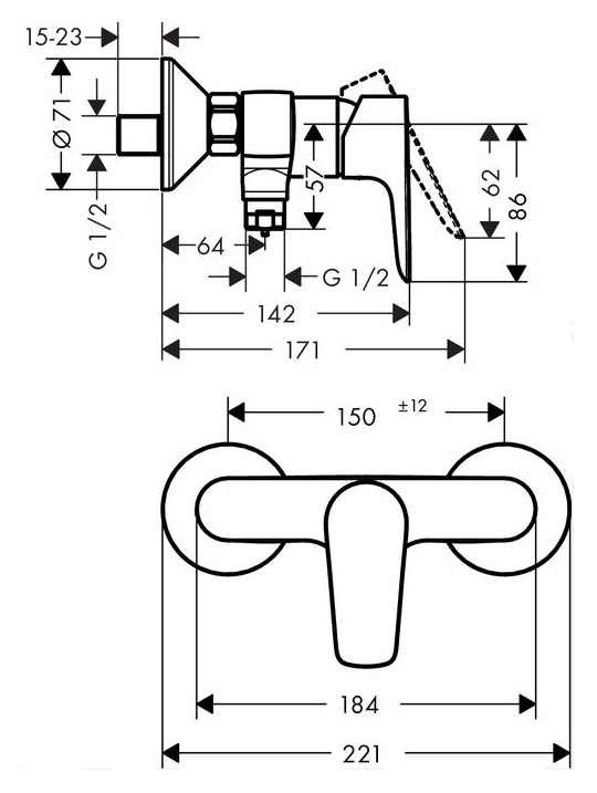 Смеситель для душа Hansgrohe Talis E 71760000