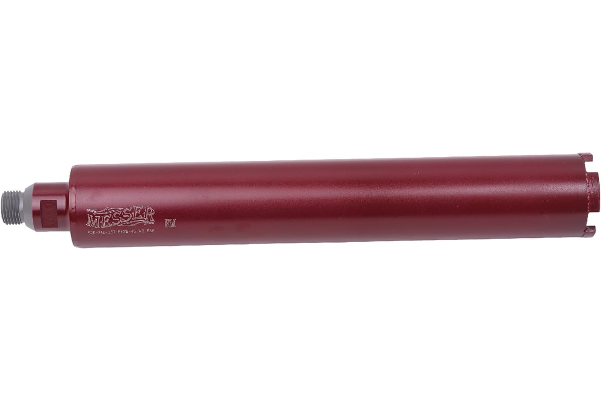 Алмазная коронка для бурения армированного бетона (52х300 мм) Messer 06-10-052