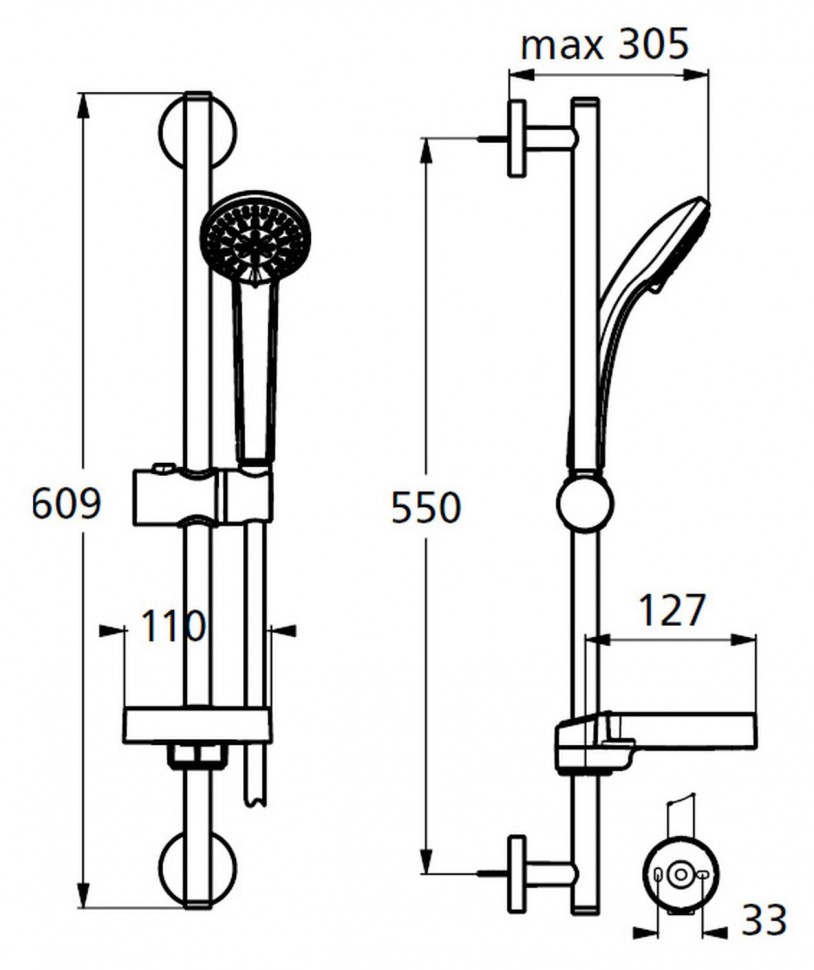 Комплект для ванной Ideal Standard Vito 3 in 1 B1132AA