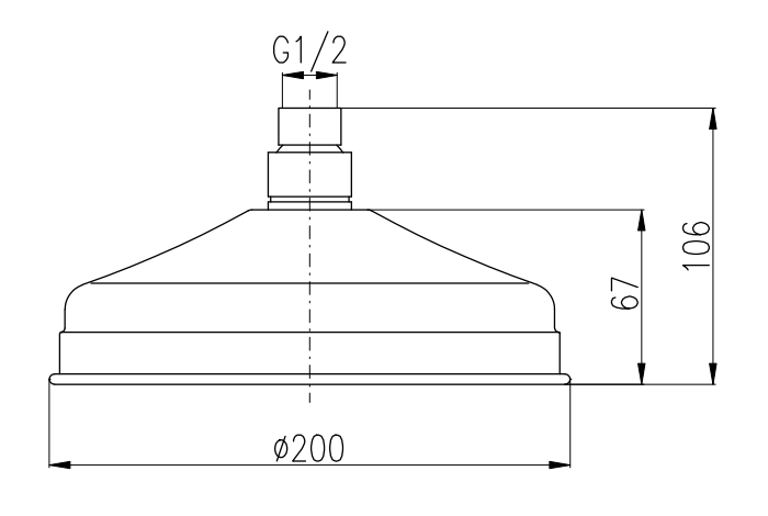 Верхний душ Rav Slezak KS0020Z 20 см золото