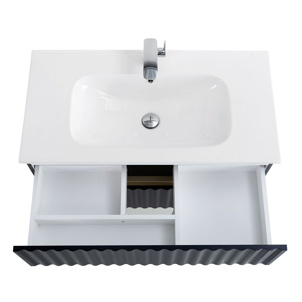 Мебель для ванной Art&Max Elegant 80 см, LED подсветка, серый