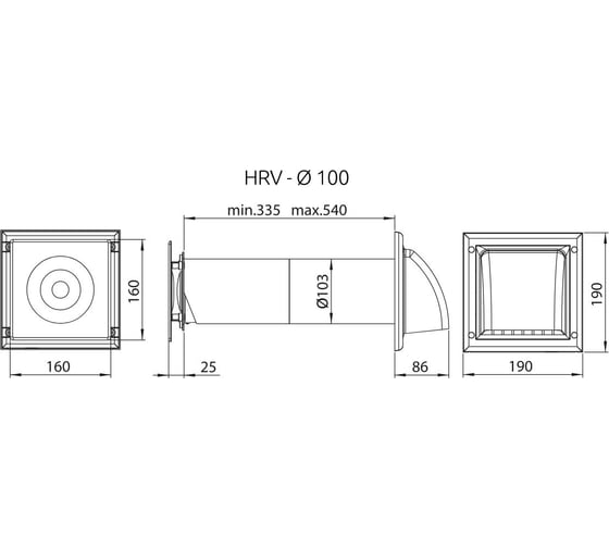 Рекуператор AWENTA HRV100P 5905033314474