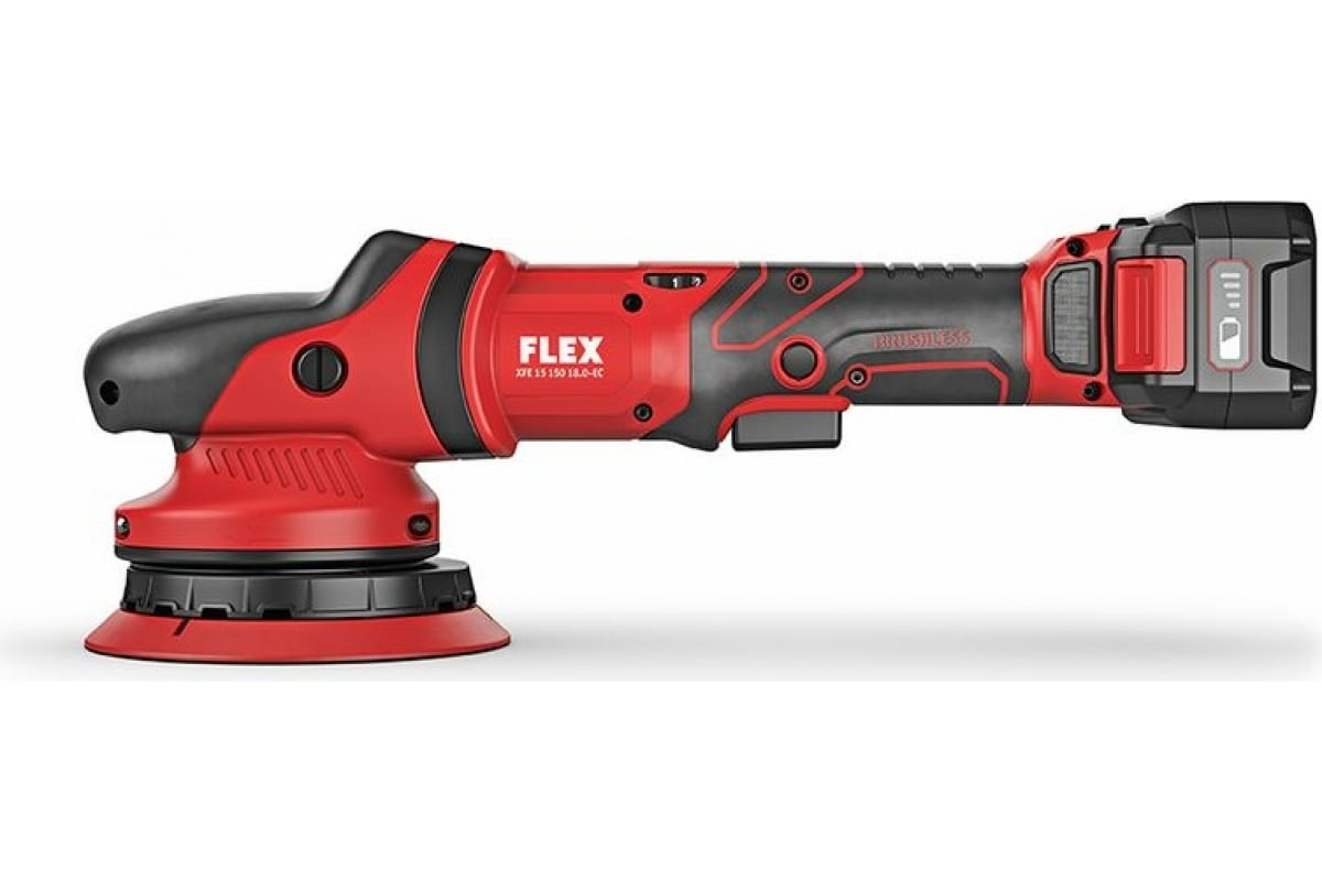 Аккумуляторная эксцентриковая полировальная машина Flex XFE 15 150 18.0-EC/5.0 Set 418099
