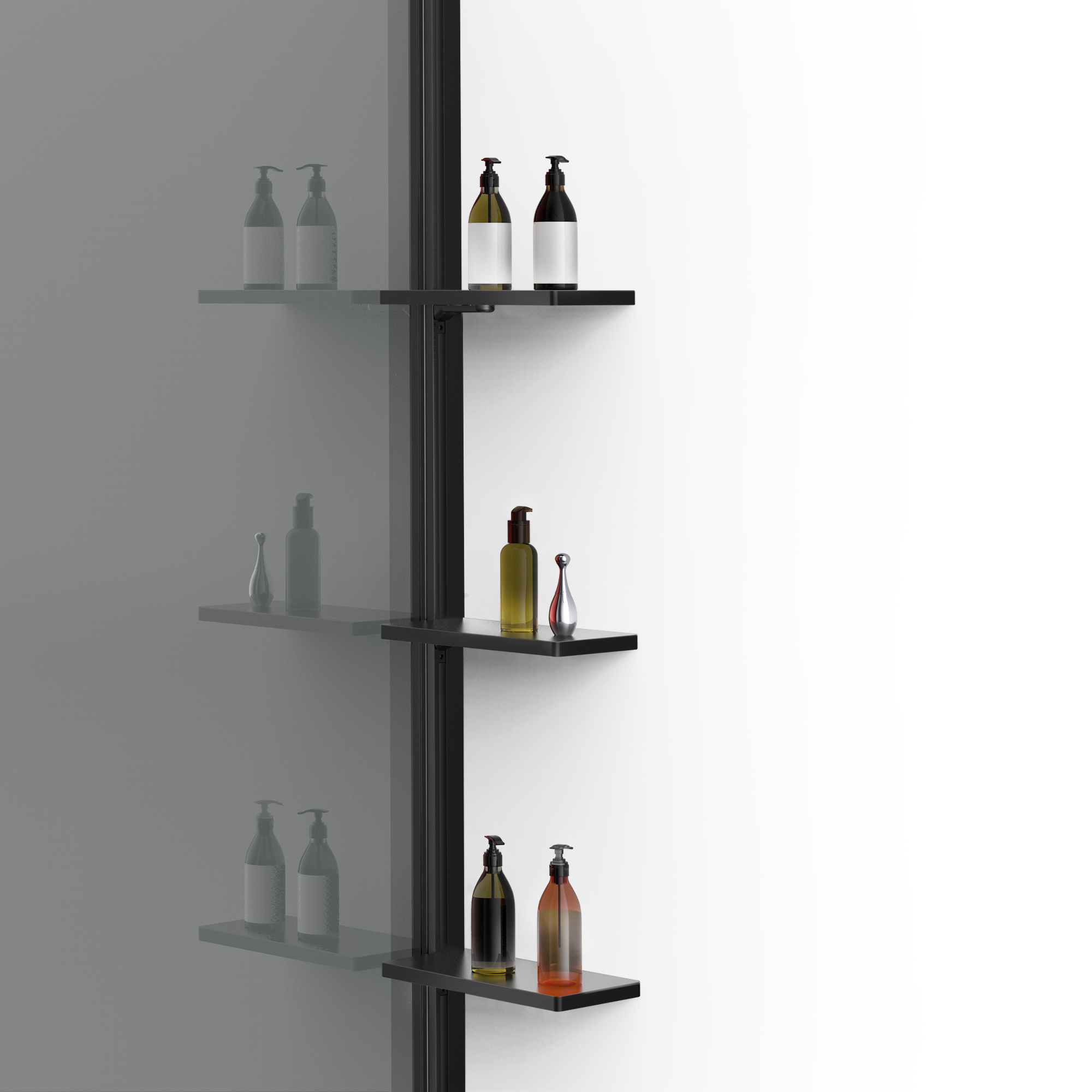 Душевая перегородка Vincea Walk-In VSW-1WSL120CGB 120x200 черный матовый, тонированное