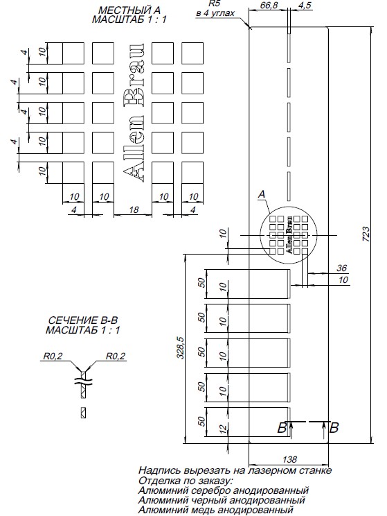 Решетка Allen Brau Infinity 8.210N8-60 для поддона 160x90, медь браш