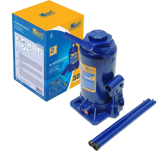Бутылочный домкрат Kraft 32 т, min 265mm-max 465mm KT 800022