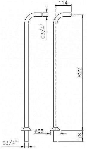 Ножки для напольного смесителя Nicolazzi 5574GB