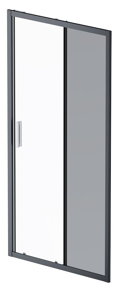 Душевая дверь Am.Pm Gem 100x195 прозрачное/тонированное стекло, черный