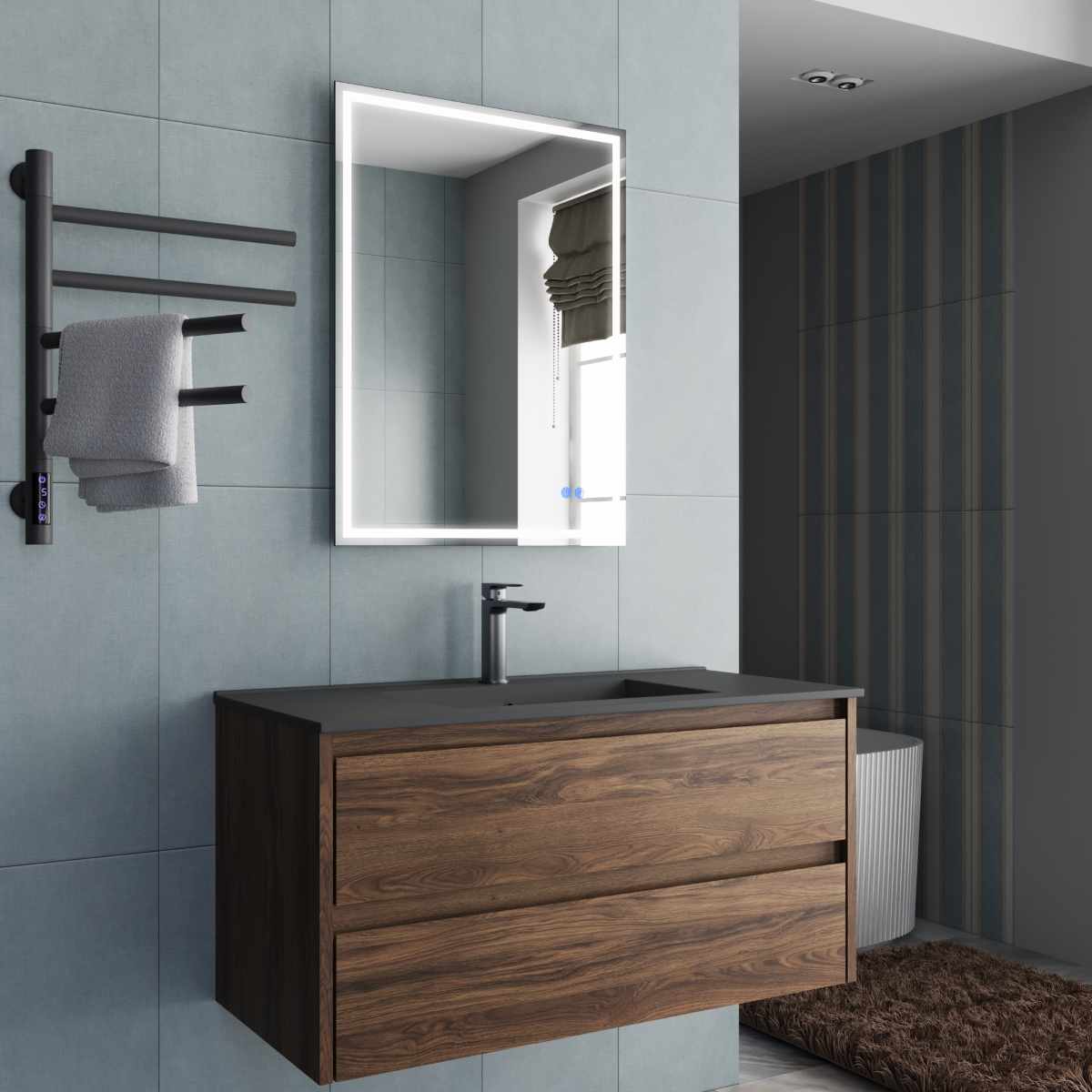 Тумба с раковиной Vincea Gio new 100 см C.Oak