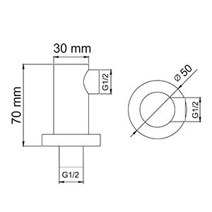 Душевой набор WasserKRAFT А16028 Thermo, потолочный излив