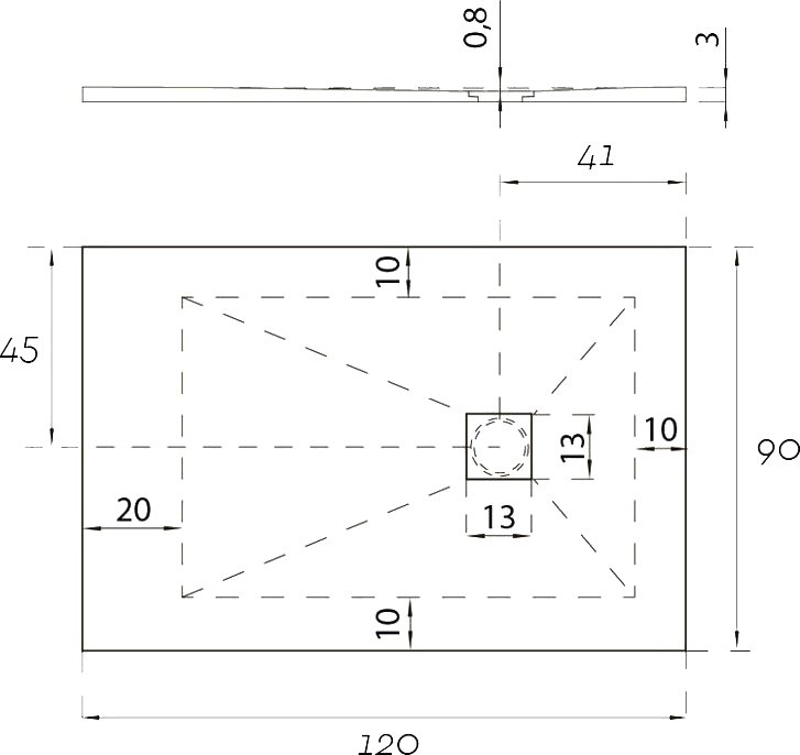 Поддон для душа Aquanet Pleasure 120x90 серый камень