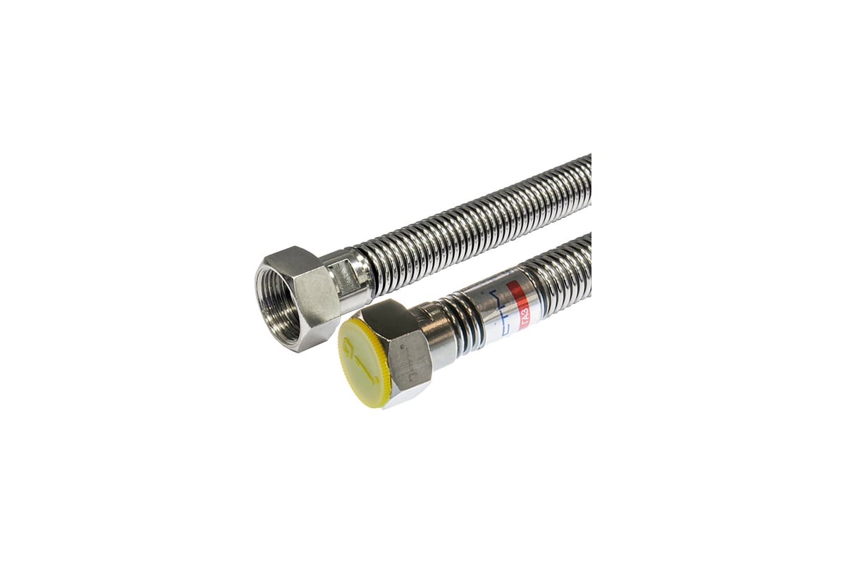 Подводка для газа СТМ ГАЗ сильфонная, 1/2", гайка-гайка, 250 см CGHF1225