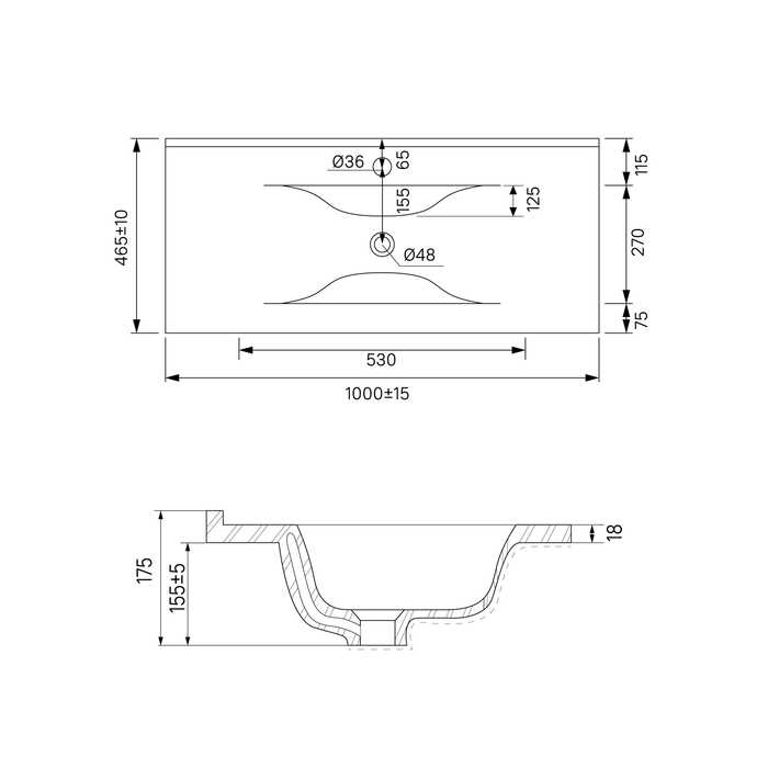 Тумба с раковиной Iddis Bild 100 см белый BIL10W0i95K