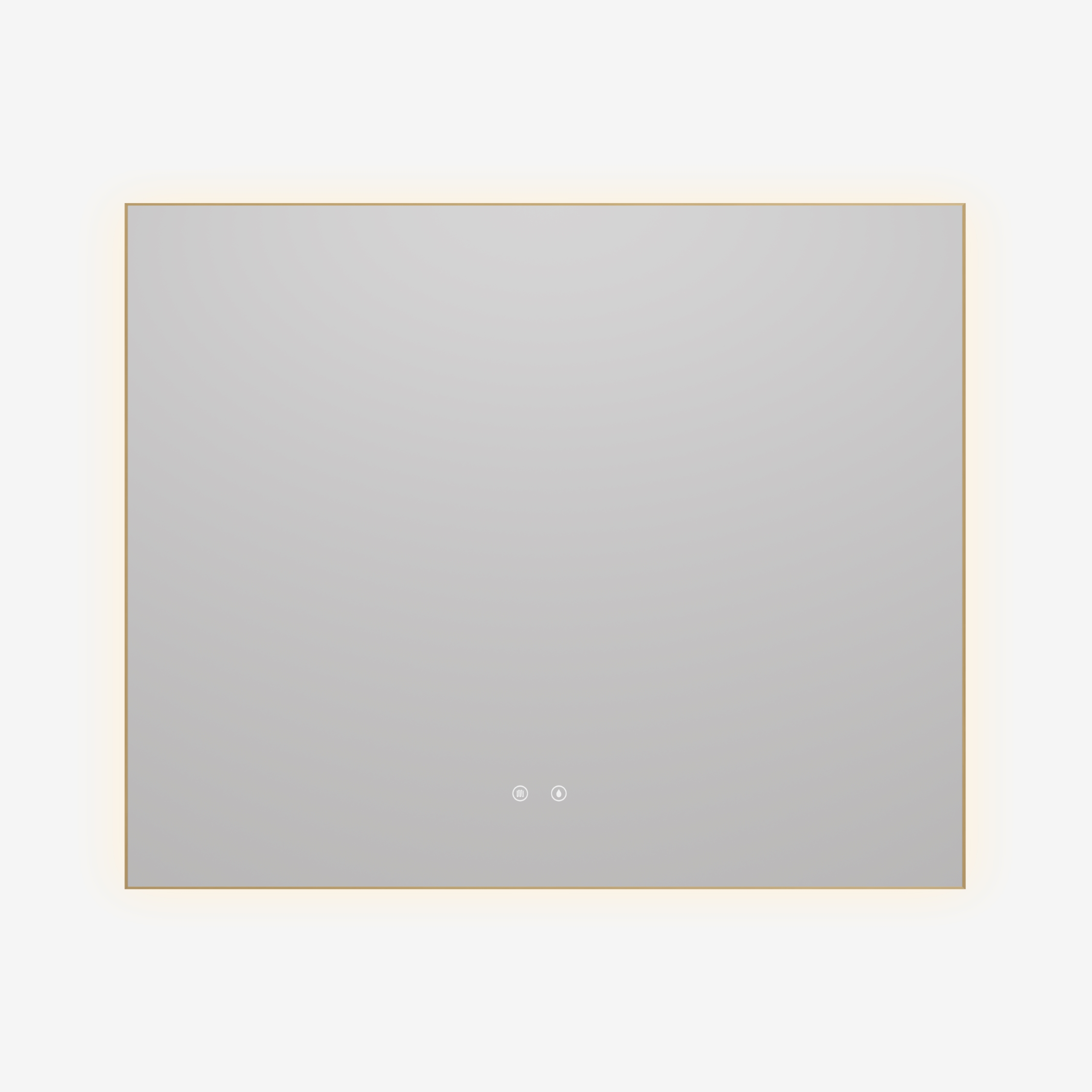 Зеркало Vincea VLM-4F100BG-2 100x80 см, сенсорный выключатель, антипар, диммер, брашированное золото