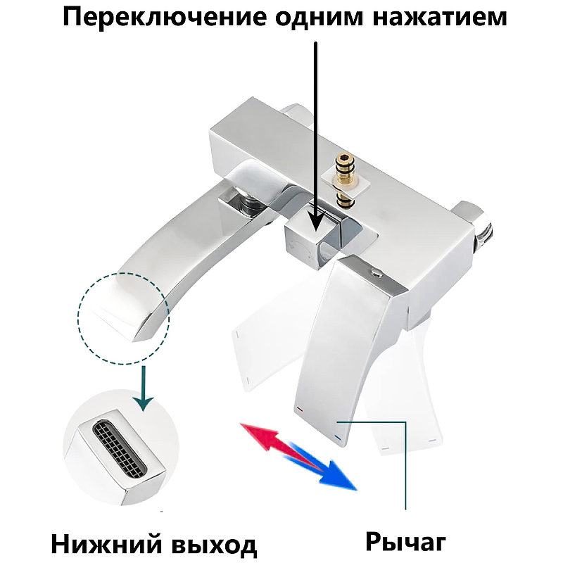 Душевая стойка ALMAes Turia SDI-1820 хром