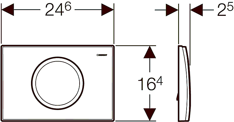 Кнопка смыва Geberit Delta11 115.120.21.1 хром глянцевый