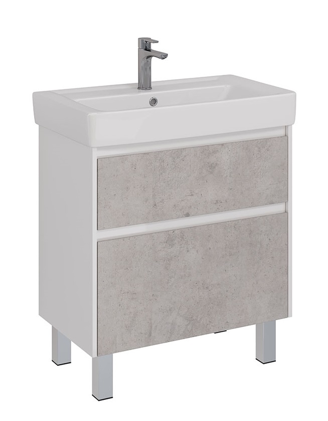Мебель для ванной Lemark Combi 80 см бетон