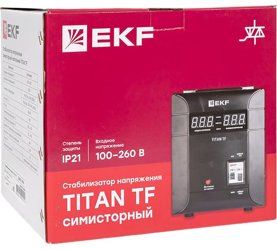 Электронный стабилизатор напряжения EKF TITAN -ТF-3000 напольного исполнения stab-TF-3000
