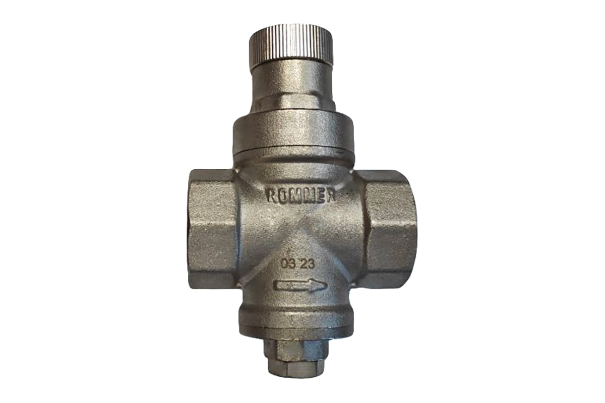 Редуктор давления Rommer RVS-0009-000015 PN16 вн/вн 1/2 без подключения манометра RG00921SM0BURM