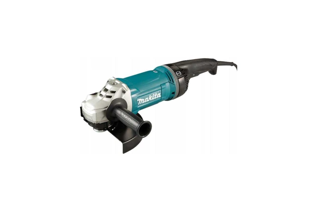 Угловая шлифовальная машина Makita 230 мм, 2800 Вт, 6600 об., AFT, поворот. рукоятка, плавн. пуск, антивибр., поддержка об., расцепляющая муфта, тормоз дв., 6.3 кг GA9070X1