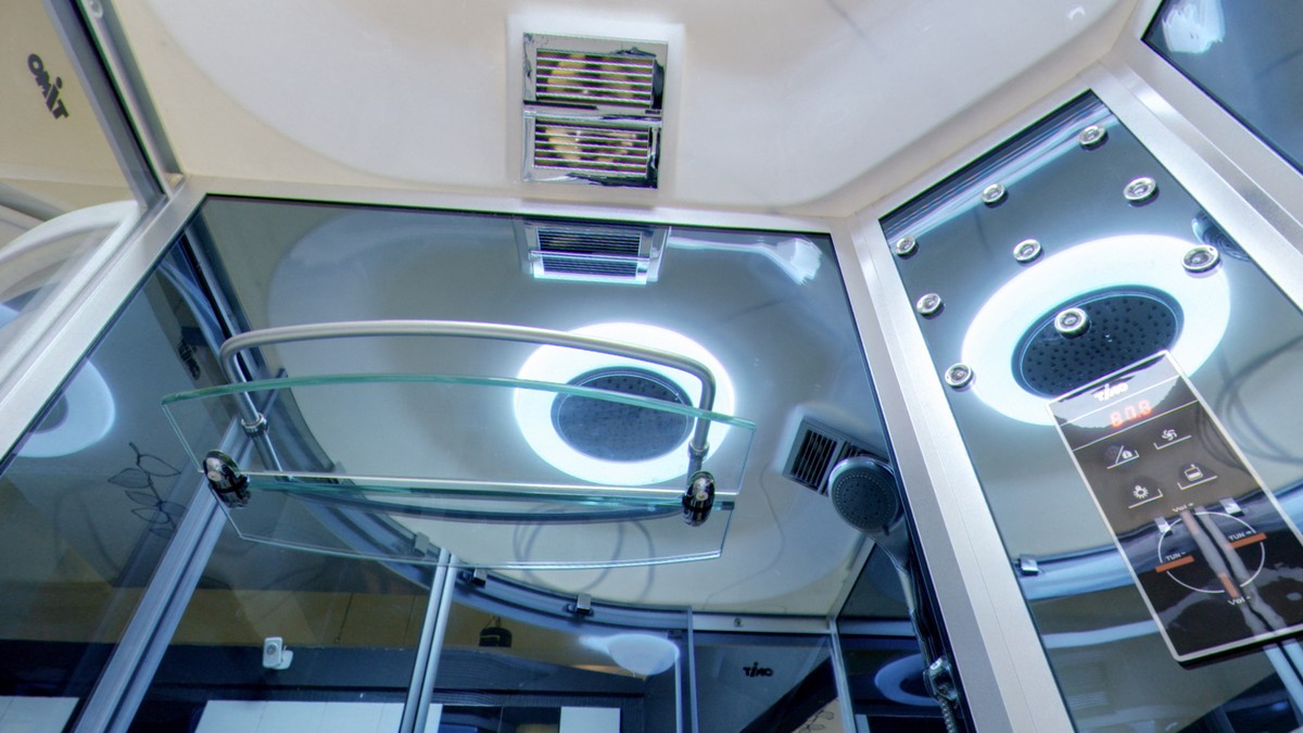 Душевая кабина Timo Standart T-1190 90x90, с г/м, тонированные стекла, хром
