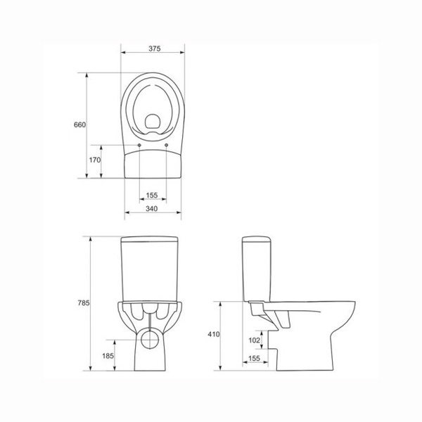 Унитаз Cersanit Nature KO-NTR011-3/5-COn-DL