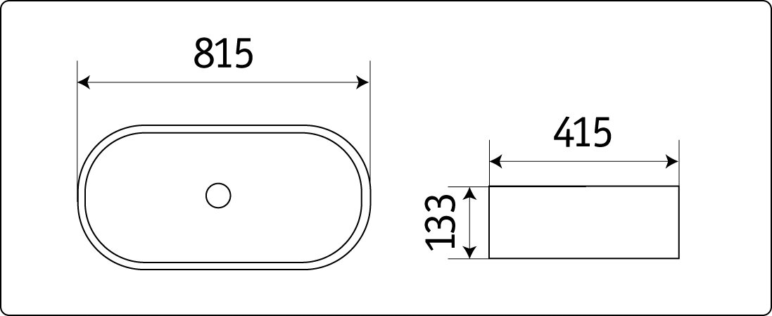 Раковина CeramaLux N78327 81.5 см