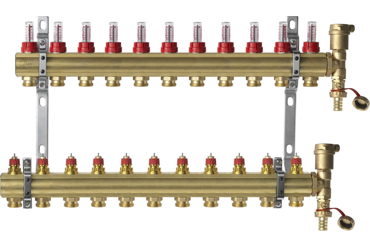 Комплект коллекторов Danfoss FHF-11F set , 11 выходов 088U0731 049530