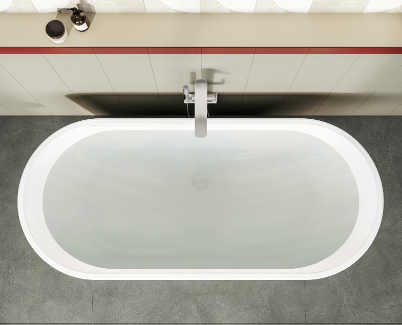 Акриловая ванна Vitra Geo 180x80 см, 65380006000