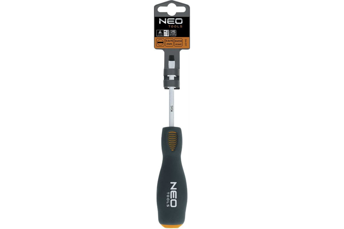 Шлицевая ударная отвертка Neo Tools 8.0x150 мм CrMo 04-020
