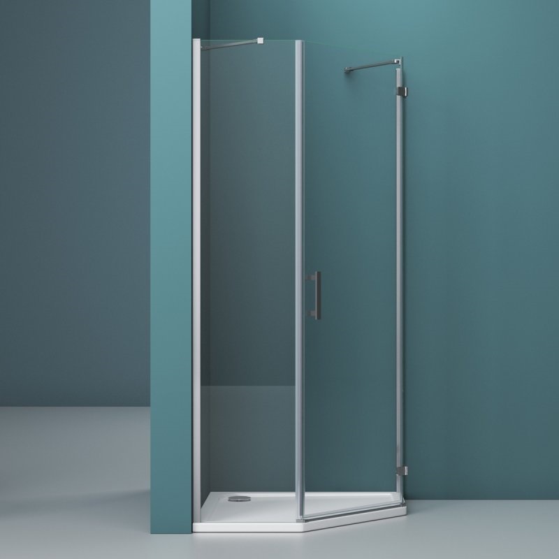 Душевой уголок BelBagno KRAFT-P-1-80-C-Cr-R 80x80 прозрачный, хром, правый