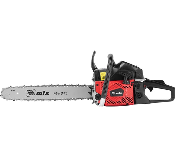 Пила цепная бензиновая MTX MS-5218, шина 45 см, 52 см3, 3 л.с., шаг 0,325, паз 1.5 мм 72 зв 95212