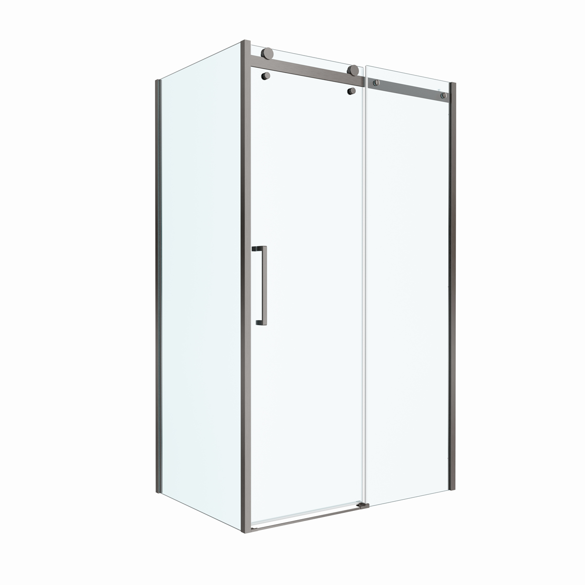 Душевой уголок BelBagno MARINO-2-AH-1-130/80-C-GM 130x80 прозрачный, оружейная сталь