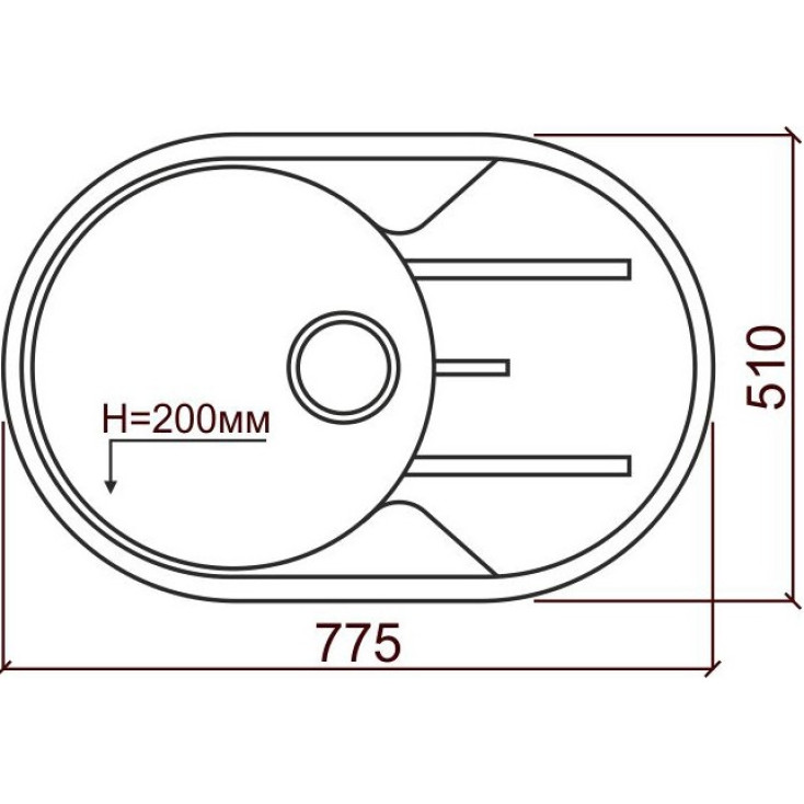 Кухонная мойка Tolero R-116 №102 77.5 см сафари