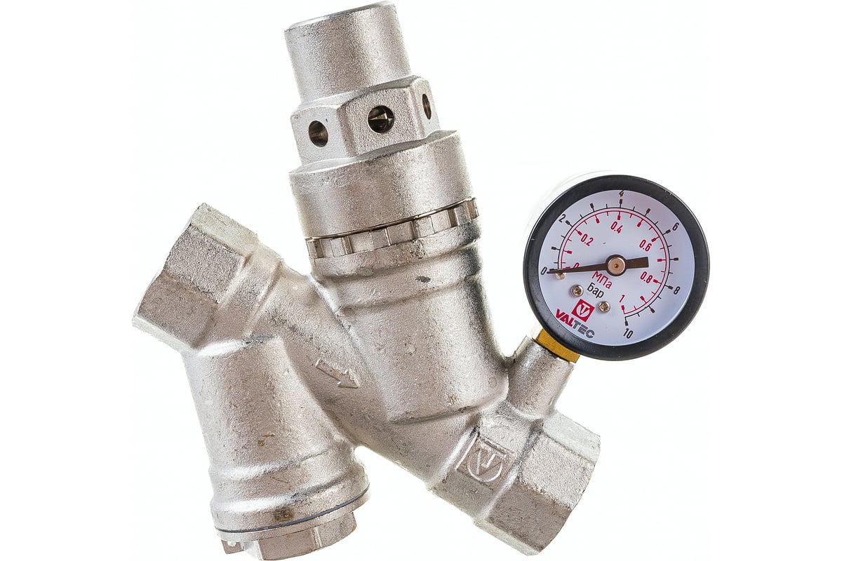 Редуктор давления Valtec с фильтром и манометром 3/4 " 2-5 бар VT.082.N.05