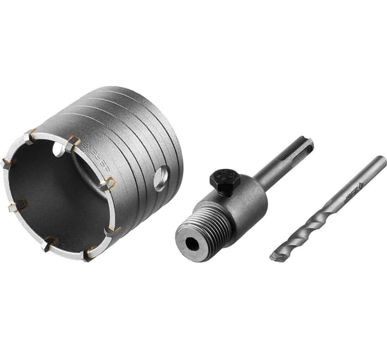 Коронка с державкой по бетону Зубр 68 мм, SDS-Plus 29211-68