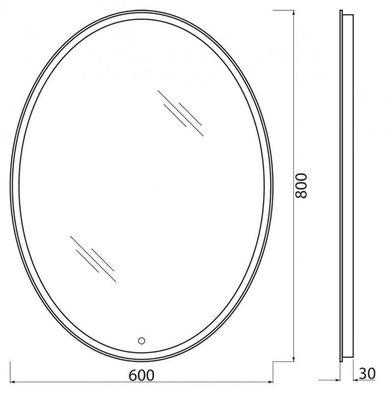 Зеркало BelBagno SPC-VST-600-800-LED-TCH-WARM 60x80 см с подогревом